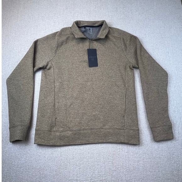 NWT VRST Men’s Small Tan Recharge ¼-Zip Pullover Lightweight Outdoor Top Active - Picture 1 of 7